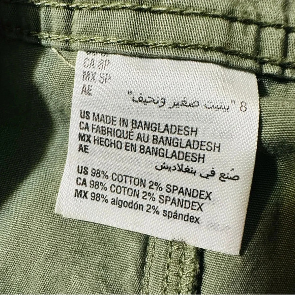 Karen Scott women's side 8P military green shorts - Picture 4 of 4